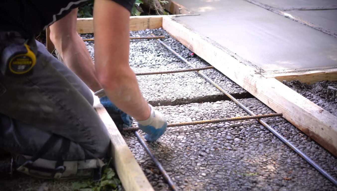 Concrete repair and replacement work being performed by skilled contractors in Wake Forest, NC